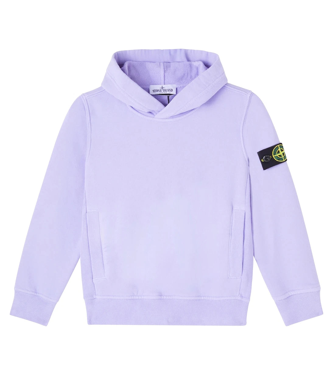 Stone Island Junior - هودي قطني بغطاء رأس بنقشة البوصلة