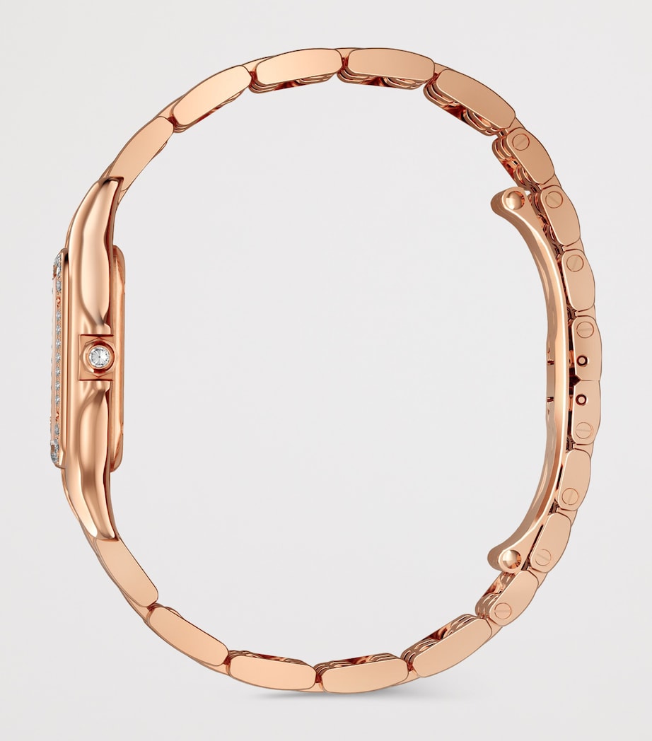 Medium Rose Gold and Diamond Panthère de Cartier Watch 27mm