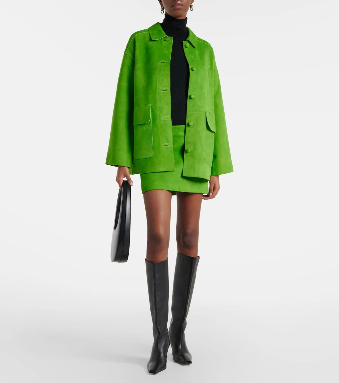 Staud - Crest suede miniskirt
