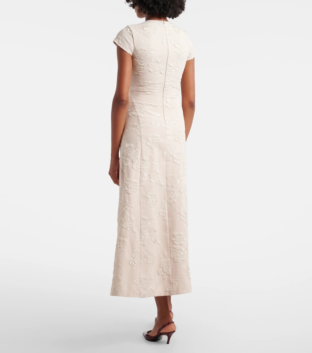 Rotate - Floral jacquard midi dress