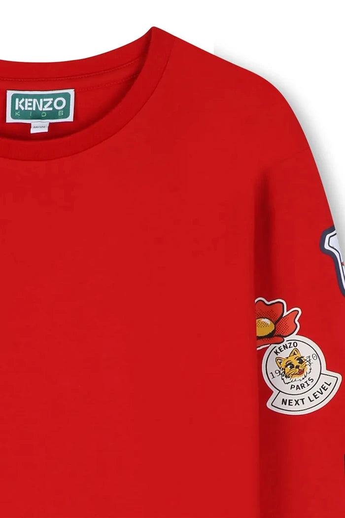 Kenzo Kids Çocuklar İçin Pamuklu Uzun Kollu Bluz