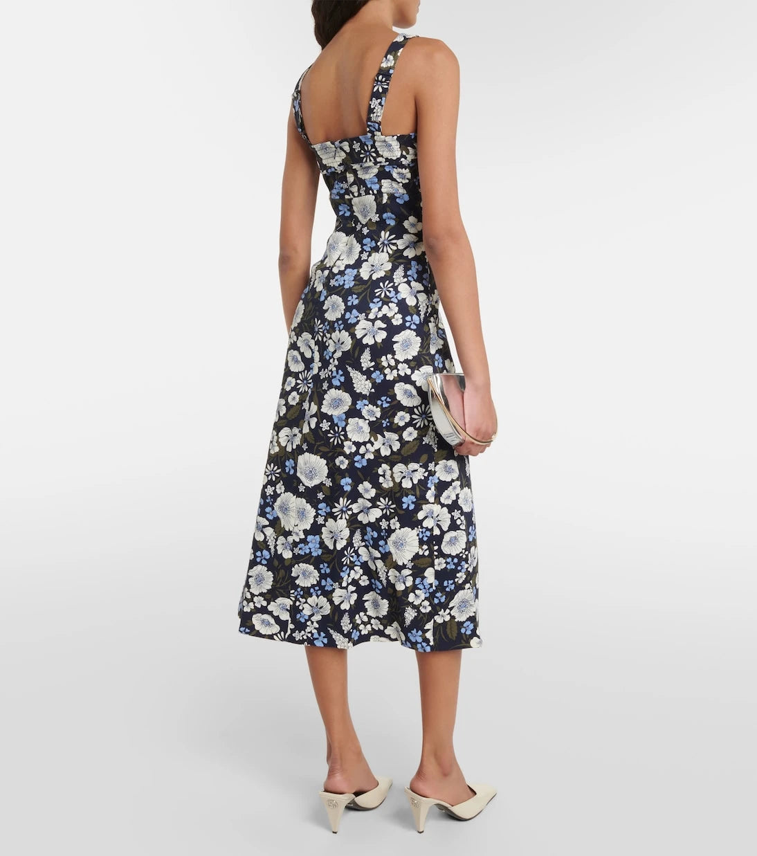 Veronica Beard - Colleen floral linen-blend midi dress