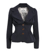 Vivienne Westwood Navy Virgin Wool Asymmetric Drunken Jacket