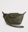 Longchamp Green Leather Le Pliage Extra Coin Purse