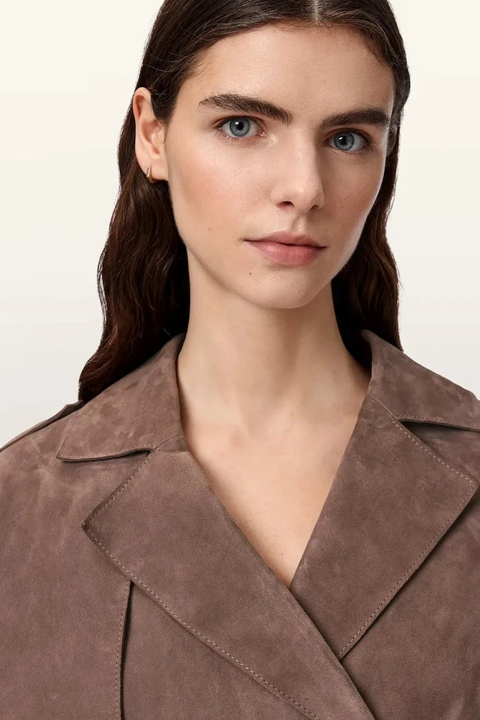 AllSaints süet kadın biker ceketi OPHELIA