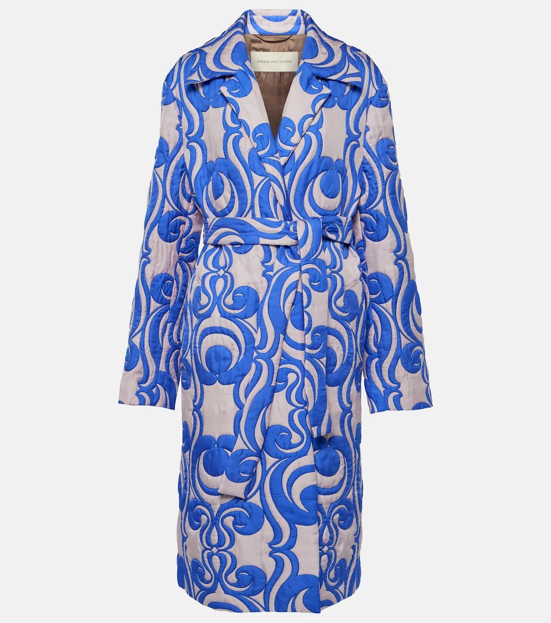 Dries Van Noten - Quilted wrap coat