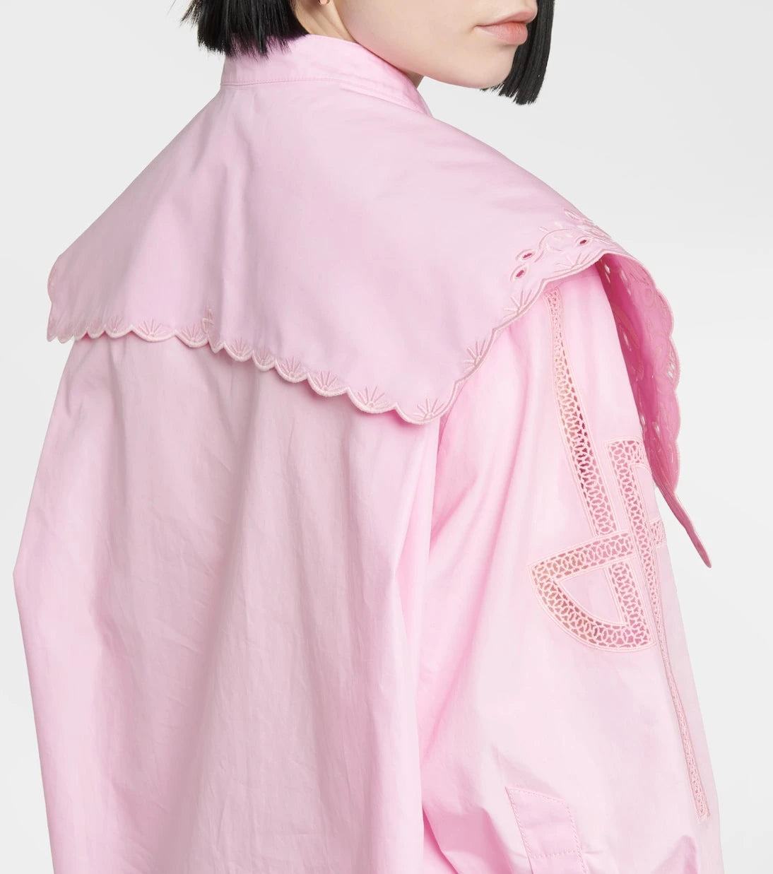 Patou - Embroidered cotton poplin collar