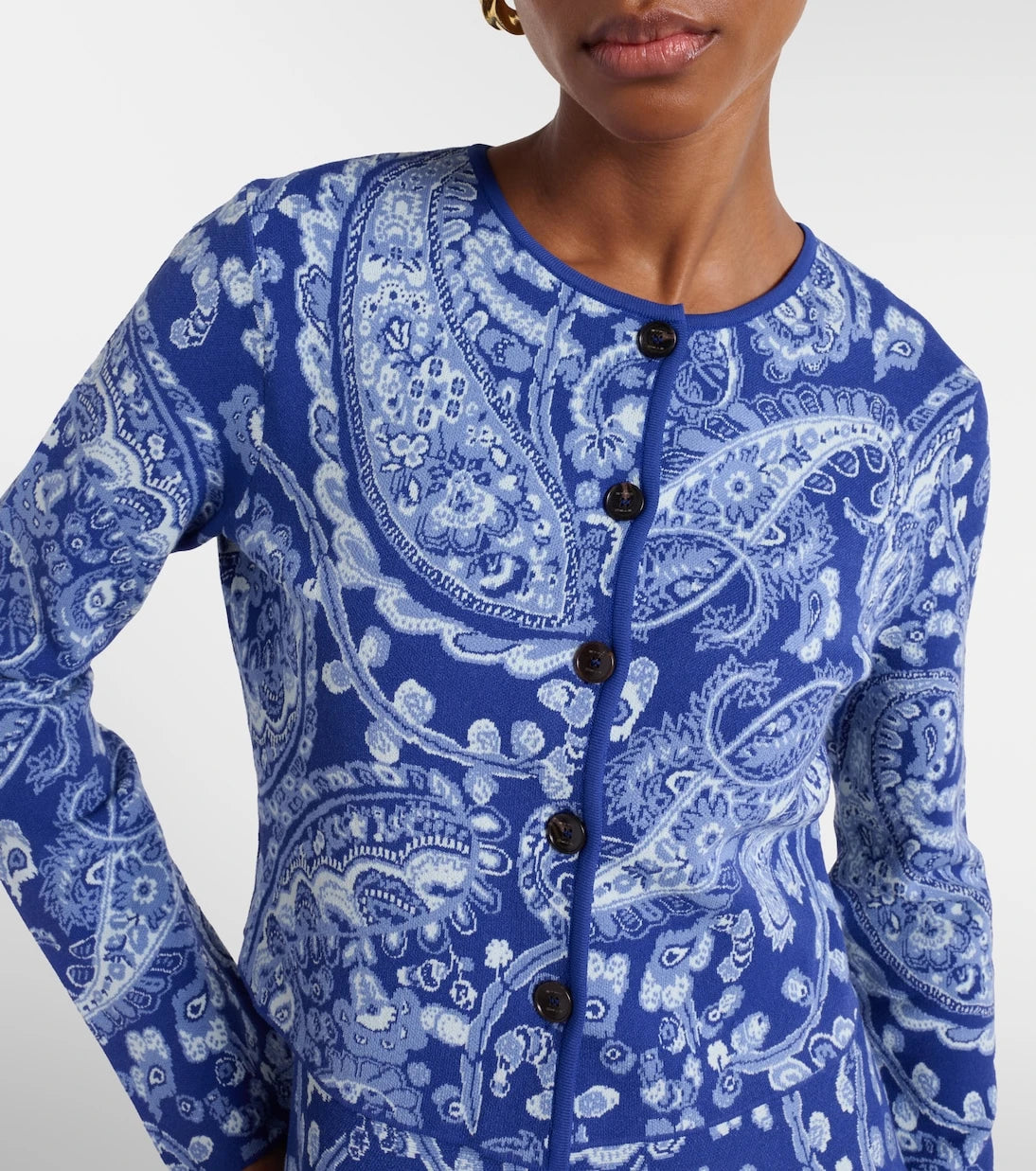 Etro - كارديجان جاكار قصير بنقشة البيزلي