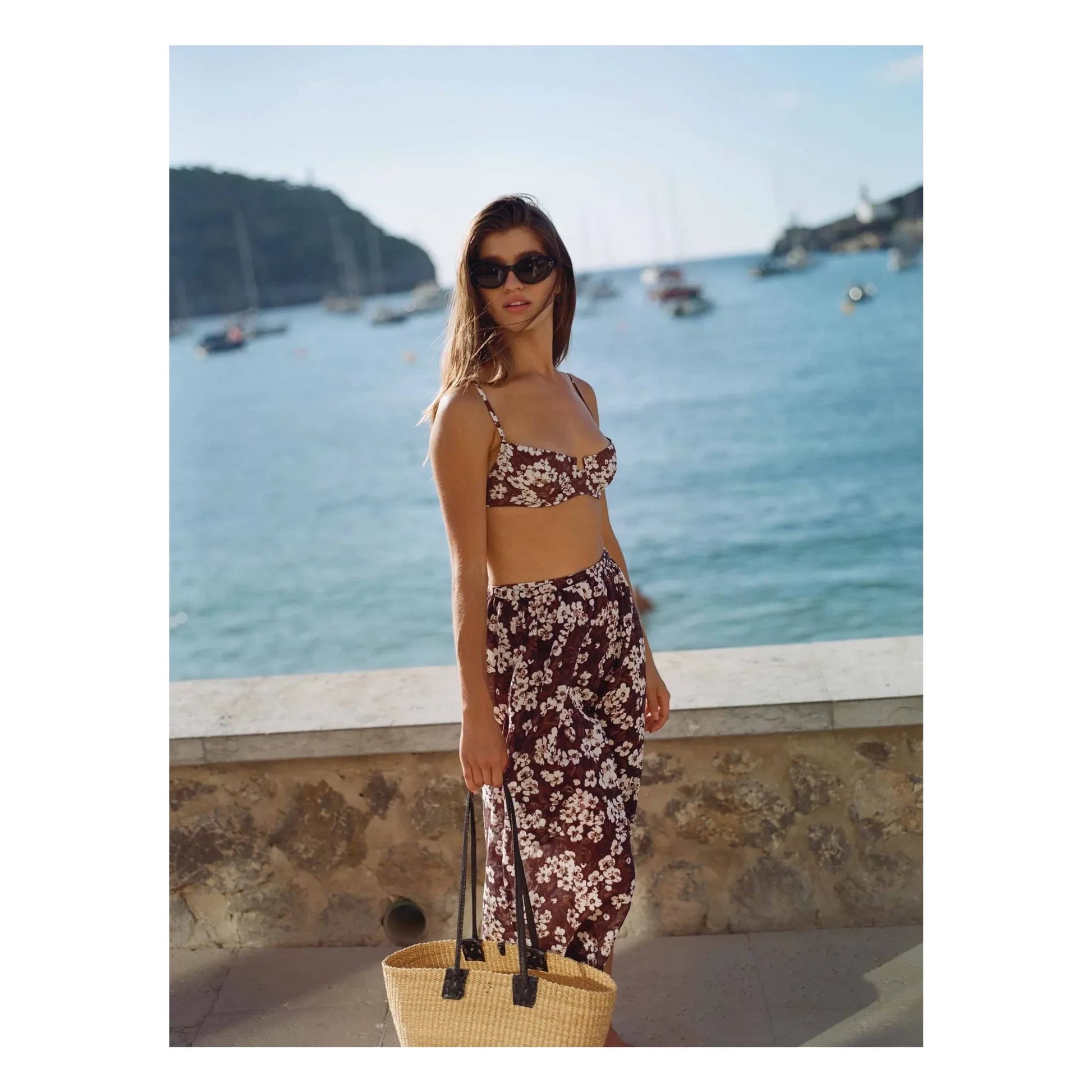 Peony - Balconnet bikini top | Brown
