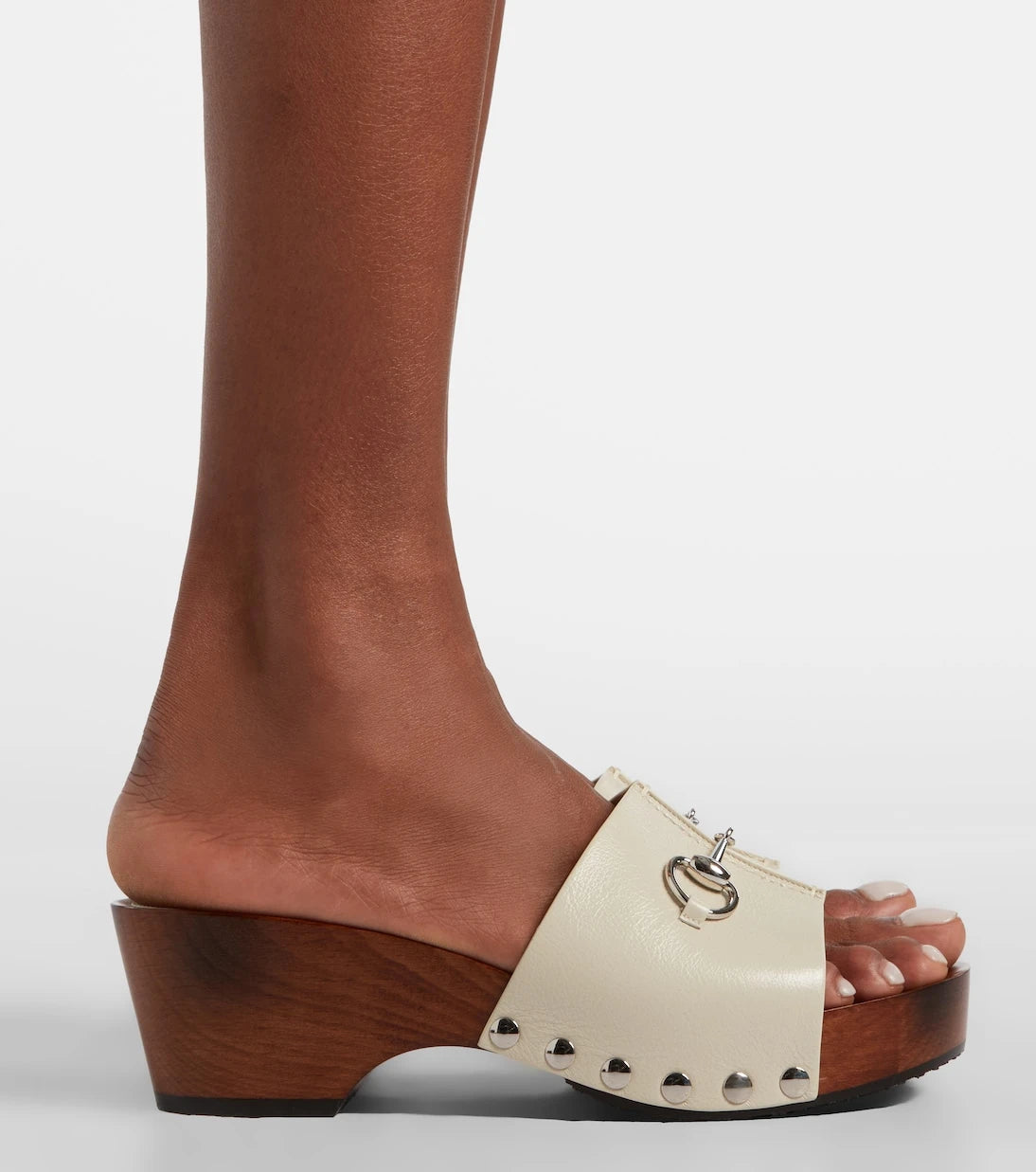 Gucci - Horsebit leather clogs