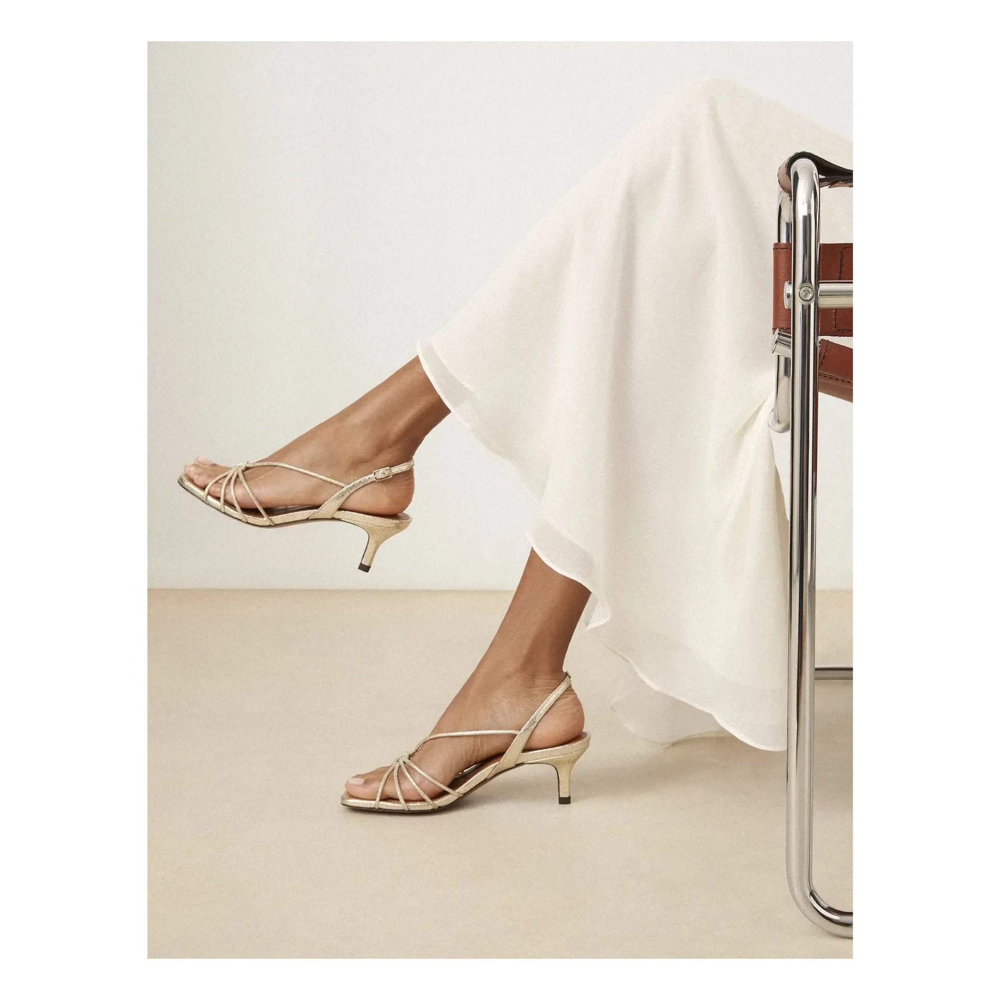 Rivecour - Sandals n°470 Craquelé Leather | Silver