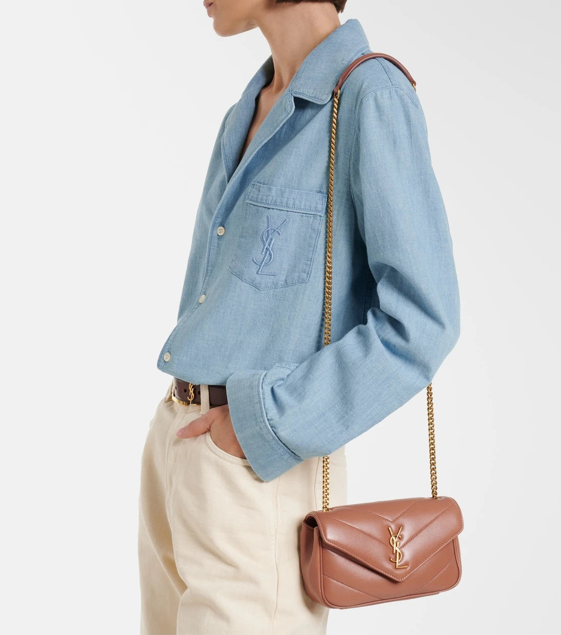 Saint Laurent - Loulou Mini leather shoulder bag