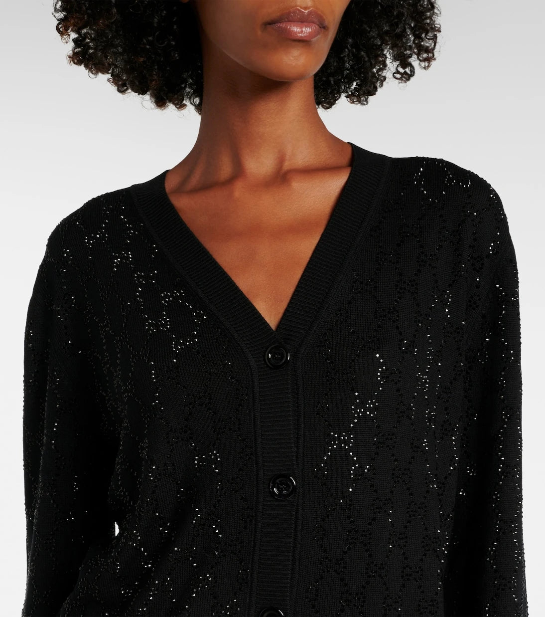 Gucci - GG Crystal wool cardigan