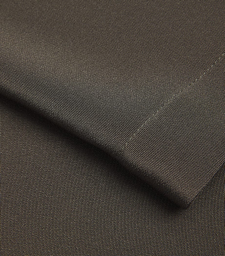 Green Silk Boat-Neck Tunic