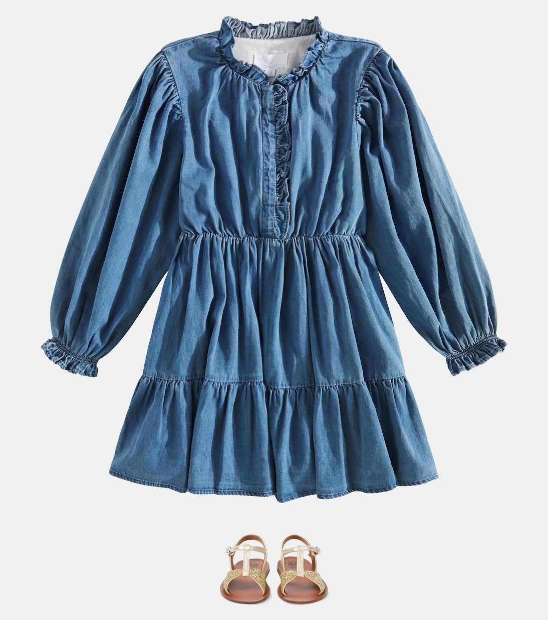 C'era Una Volta - Luisa tiered denim dress