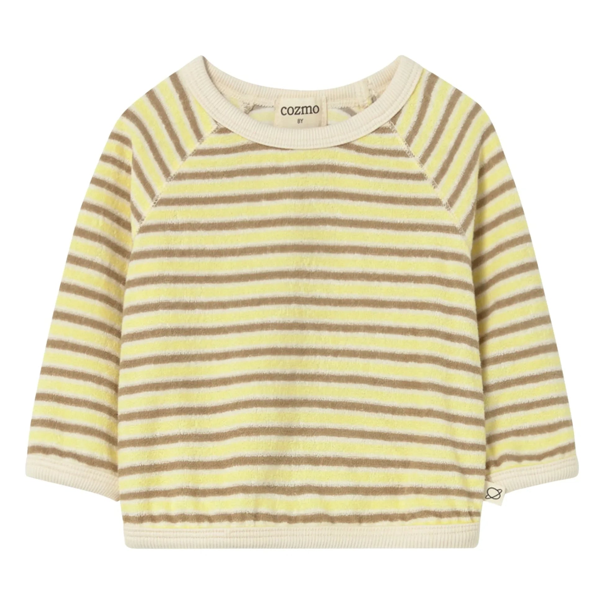 Cozmo - Fenix Striped Terry T-Shirt | Yellow