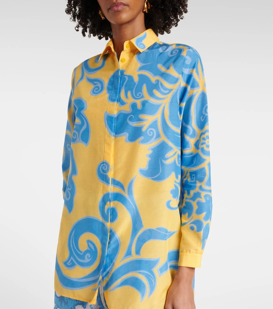 Etro - Printed cotton and silk shirt
