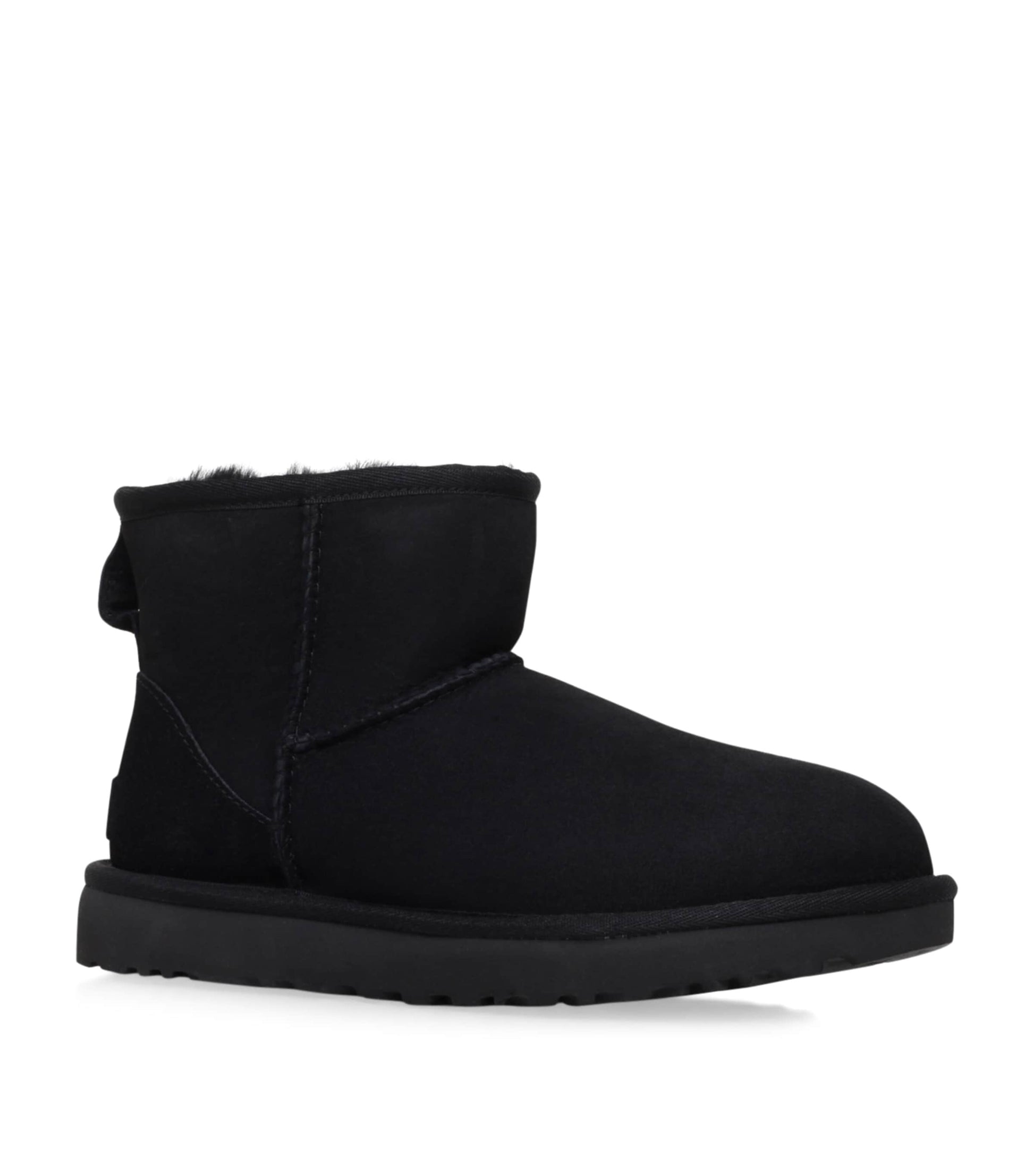 Black Classic Mini Suede Boots