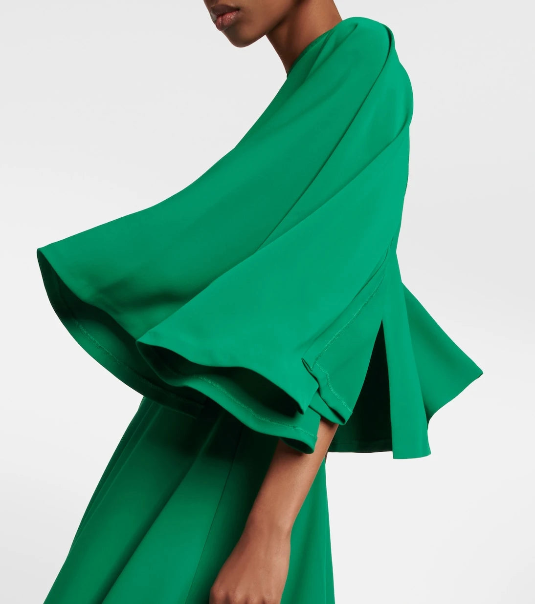 Costarellos - Zinnia embroidered cape maxi dress