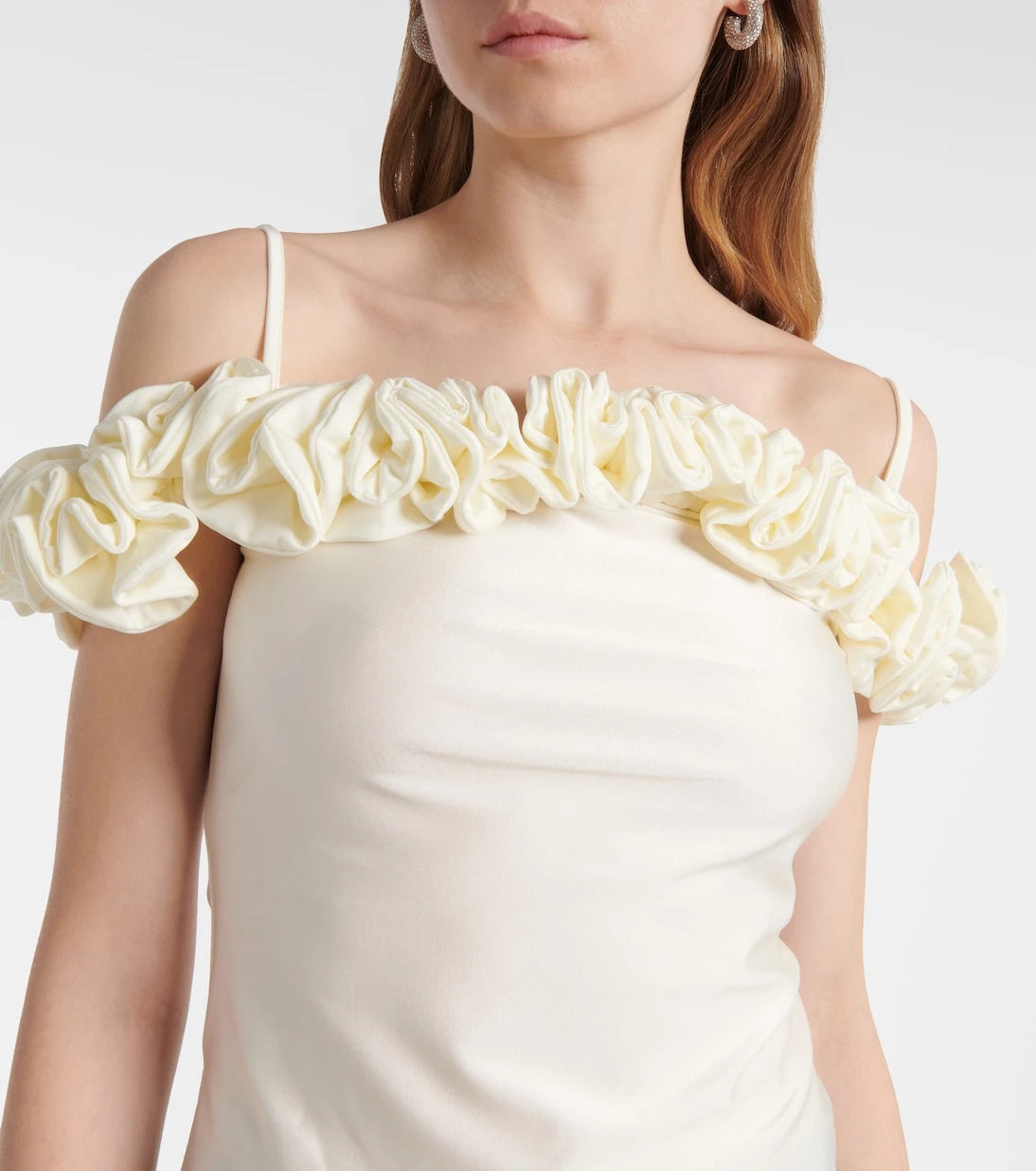 Coperni - Ruffled off-shoulder top