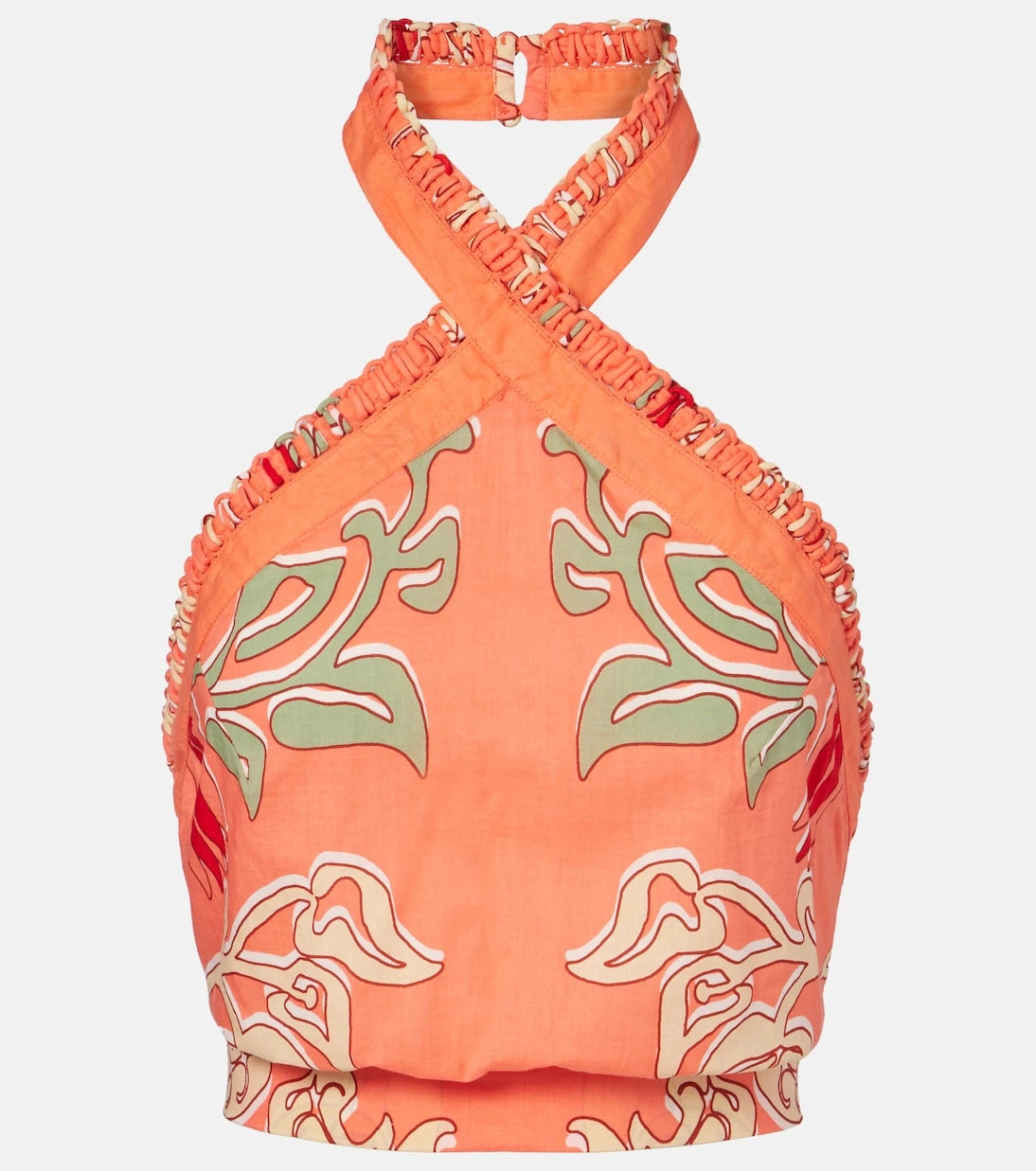 Poupette St Barth - Suma printed cotton crop top