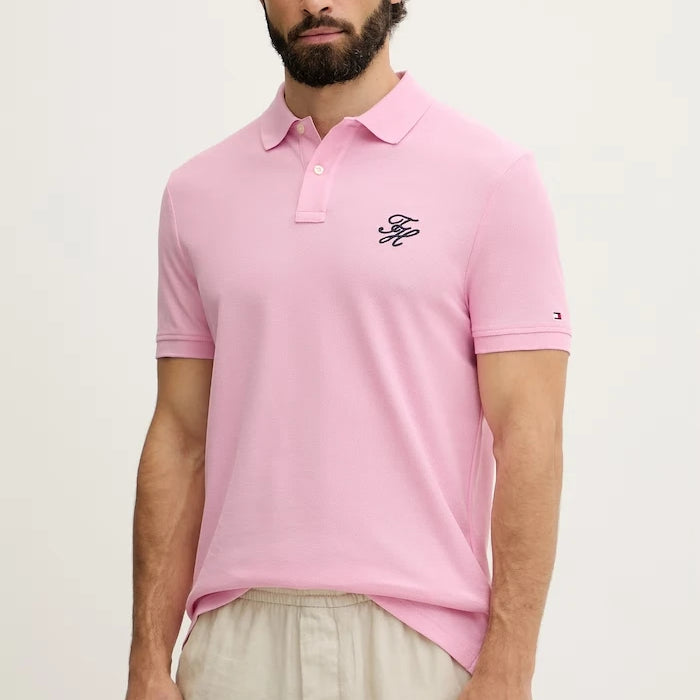 Tommy Hilfiger тениска с яка мъжка от памук SUMMER