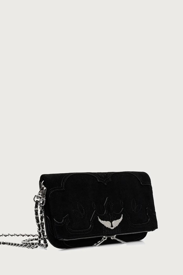Kadın süet crossbody çanta
