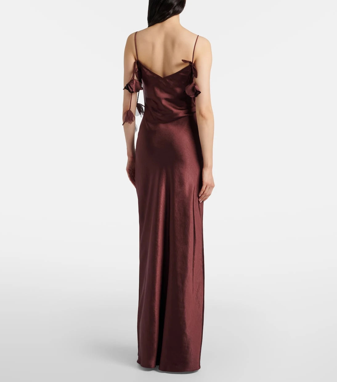 Self-Portrait - Embellished satin gown