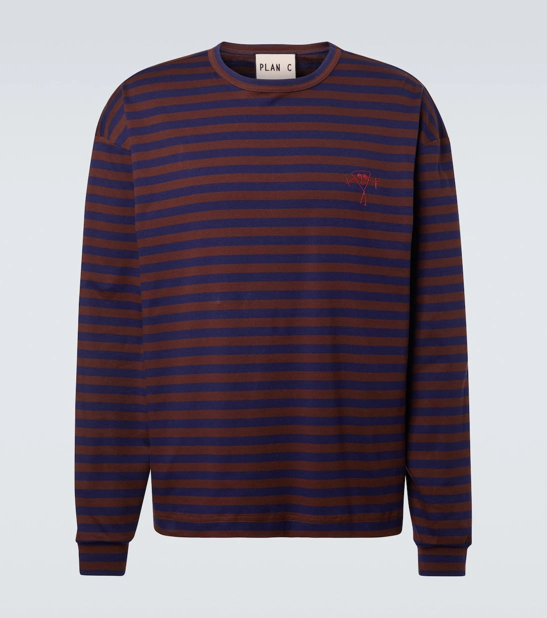 Plan C - Striped cotton jersey T-shirt
