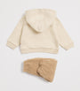 Cotton-Blend Racoon Hoodie and Trousers Set (6-36 Months)