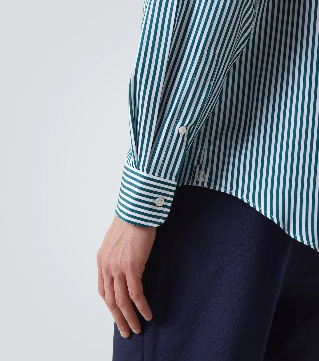 Dunhill - قميص قطني مخطط بنغالي