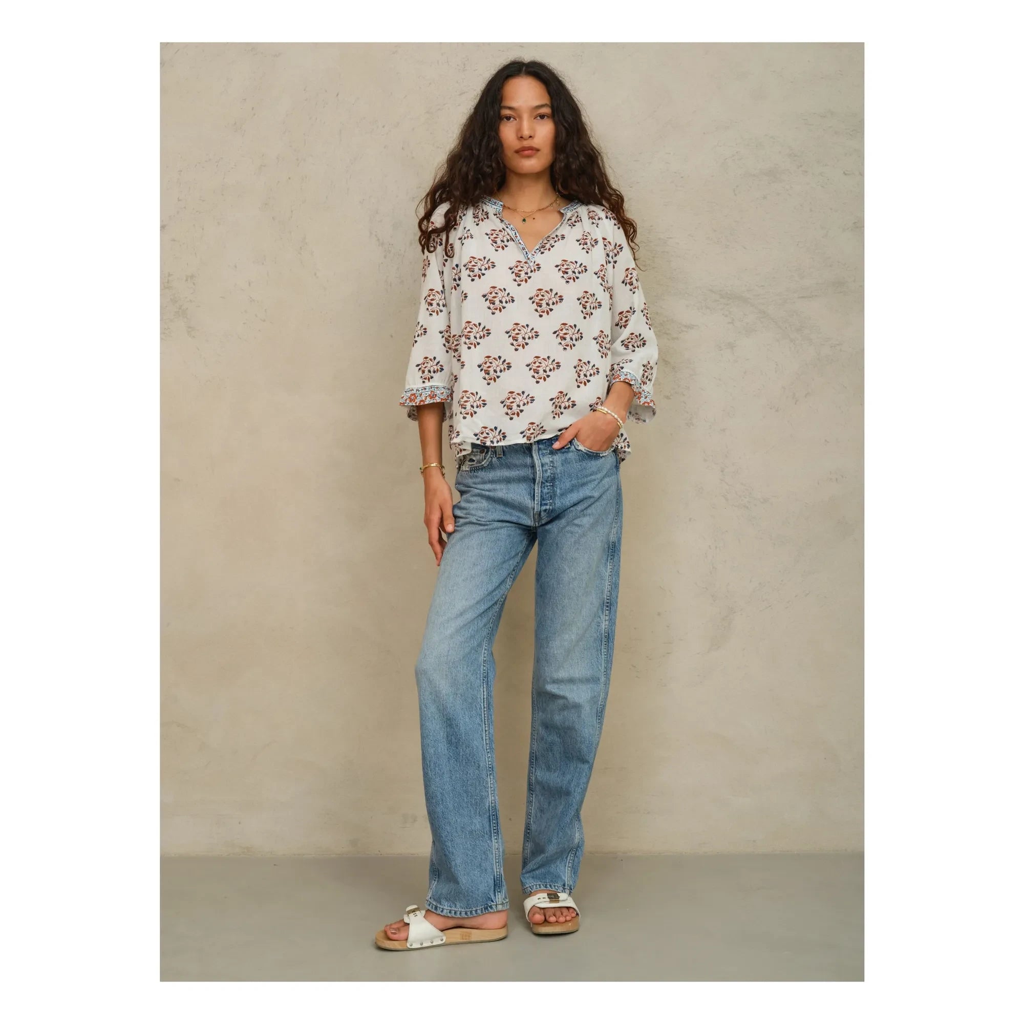 M.A.B.E. - Stella Cotton blouse | Ecru
