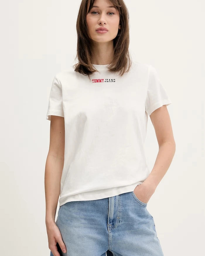 Tommy Jeans kadın pamuklu tişört