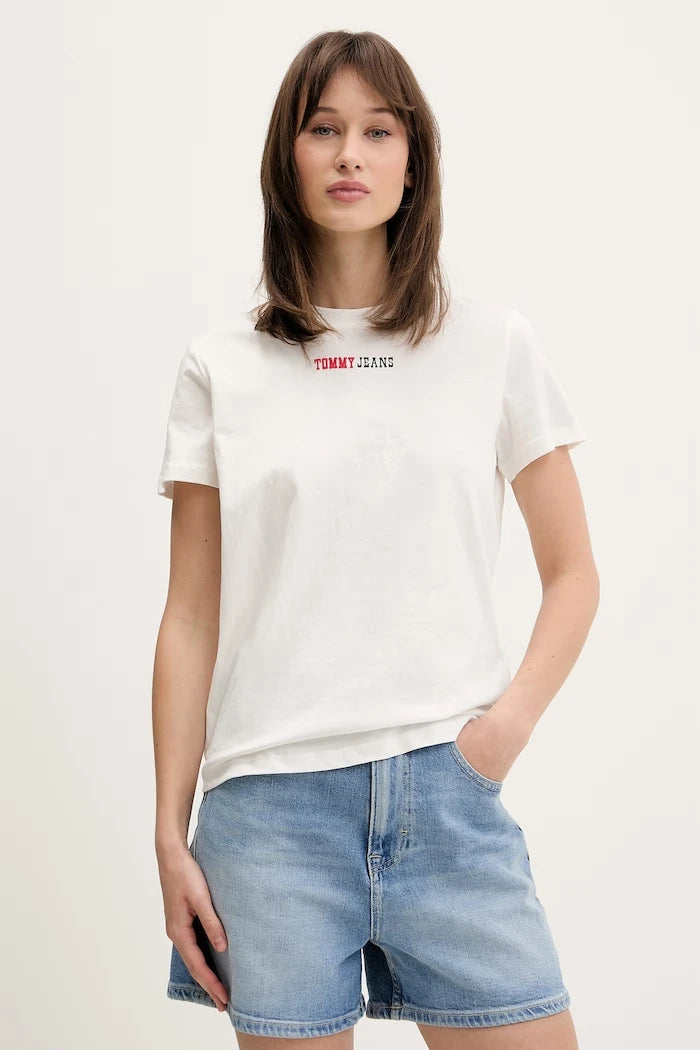 Tommy Jeans kadın pamuklu tişört