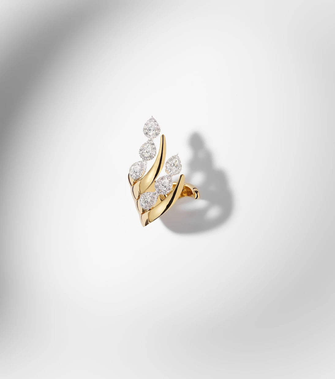 Yeprem - Golden Strada 18kt gold ring with diamonds