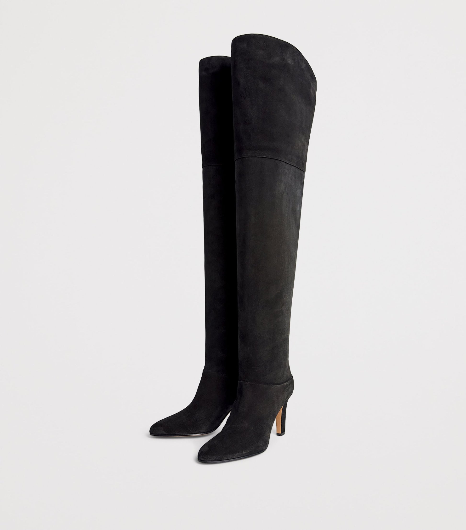 Black Suede Eve Over-The-Knee Boots 85