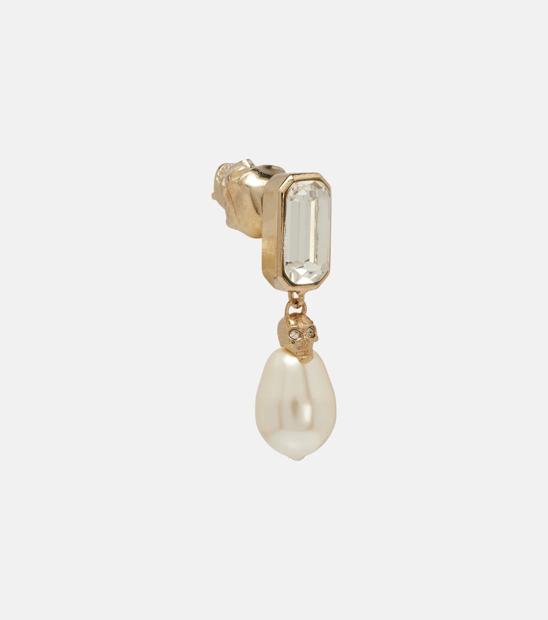 McQueen - Skull embellished drop earrings