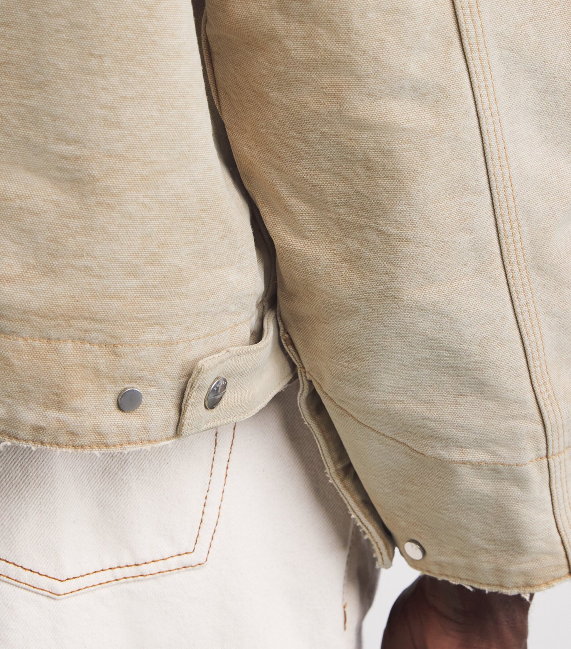 Rhude Beige Cotton Padded Field Jacket