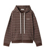 Cotton Stripe Zip-Up Hoodie