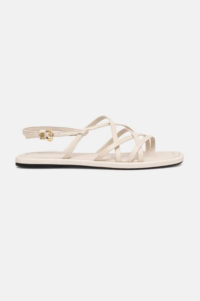 Tommy Hilfiger Kadın Deri Sandalet FLAT STRAPPY SANDAL LTH