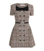 Self-Portrait Brown Houndstooth Mini Dress