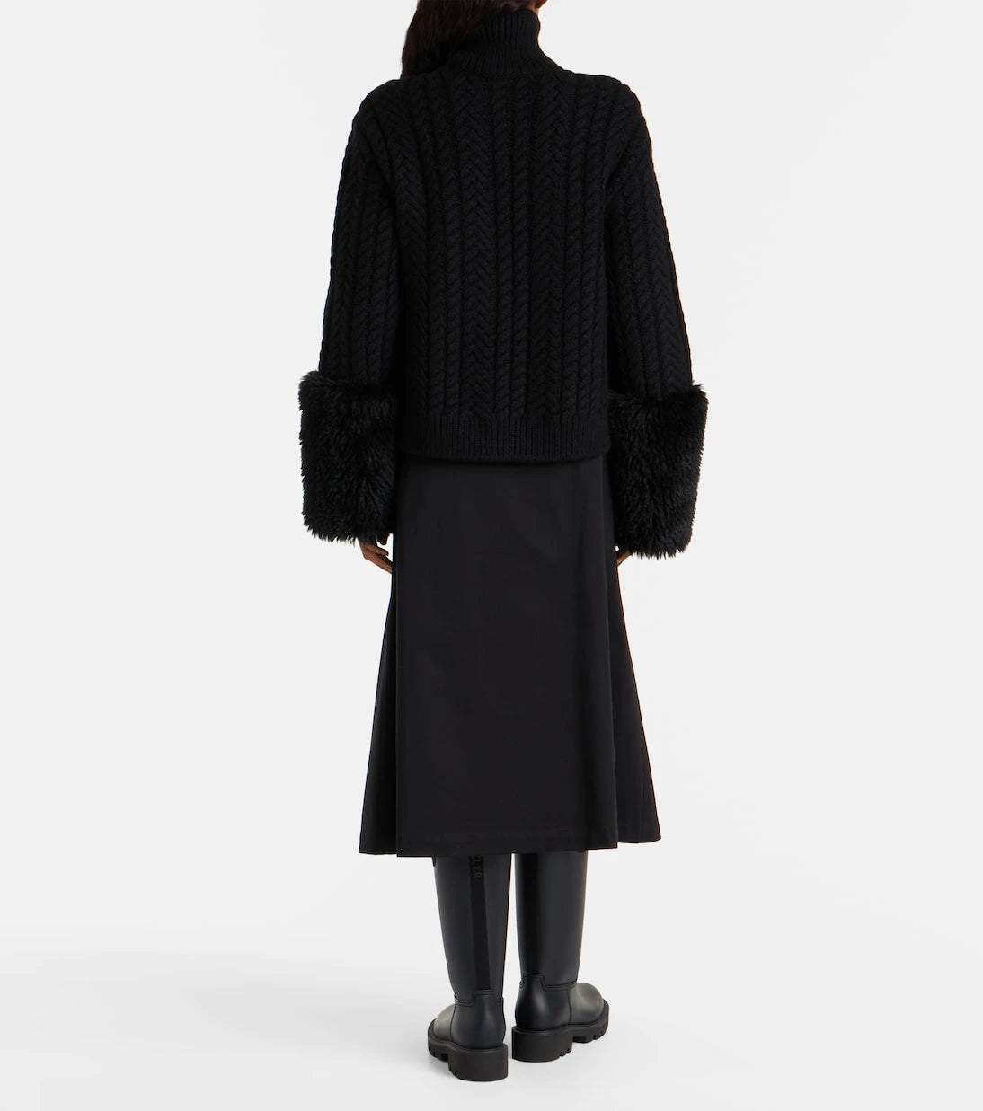 Moncler - Cable-knit wool-blend cardigan