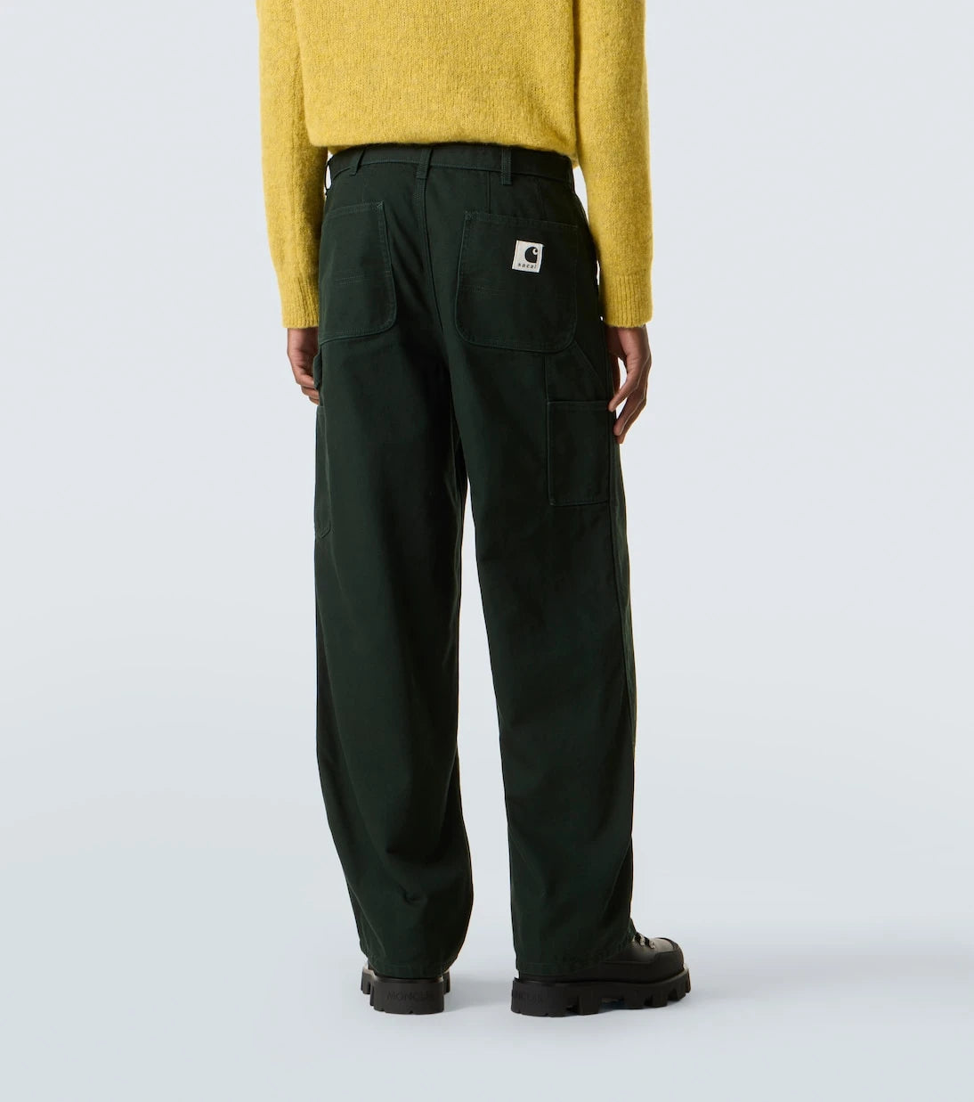 Sacai - بنطال قطني بحزام بقصة مستقيمة بالتعاون مع Carhatt