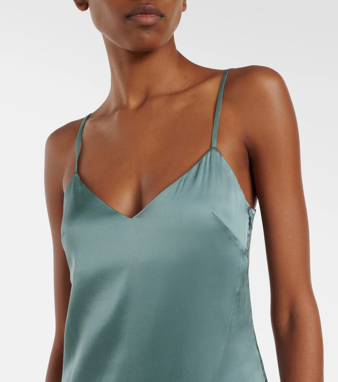 Acne Studios - Lace-trimmed satin slip dress