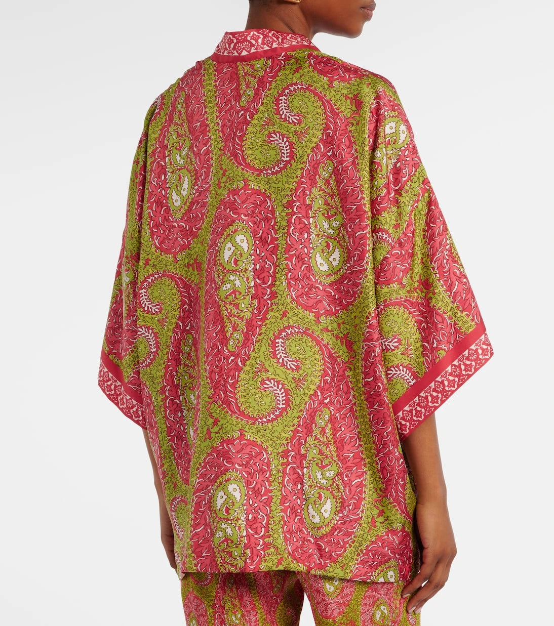 Etro - Printed silk twill wrap jacket