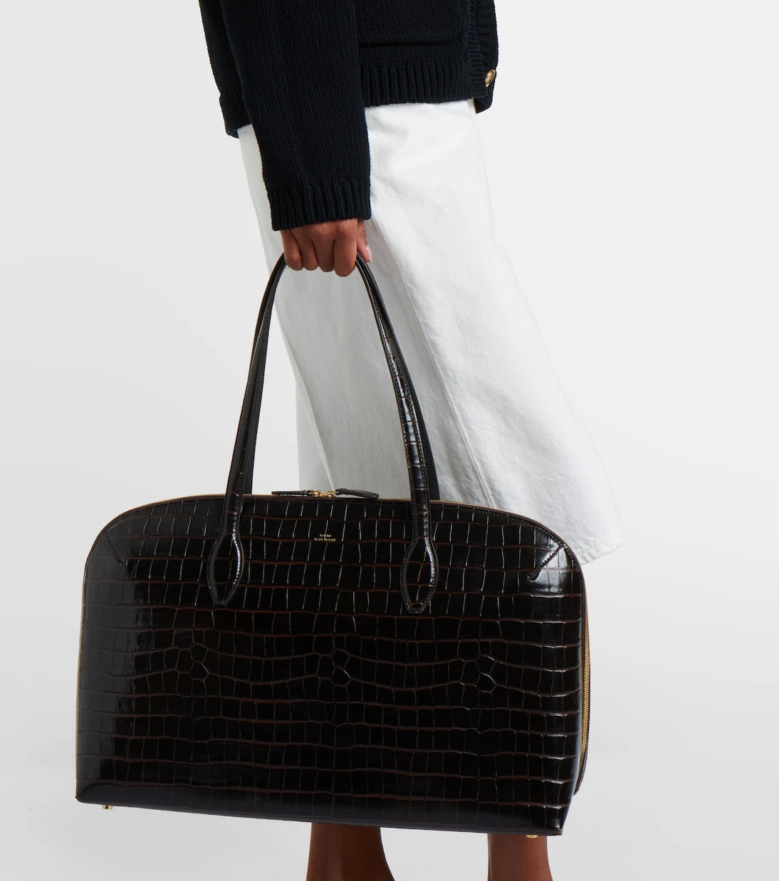 Toteme - Croc-effect leather tote bag