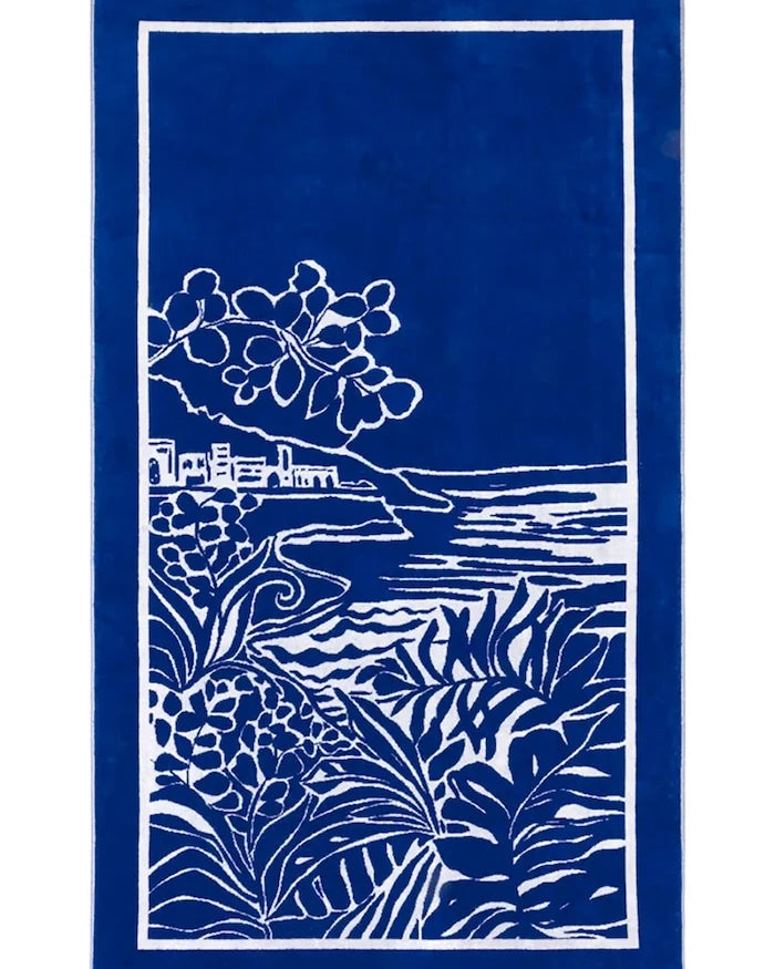 Olivier Desforges плажна кърпа от текстил RIVIERA Navire 90 x 160 cm
