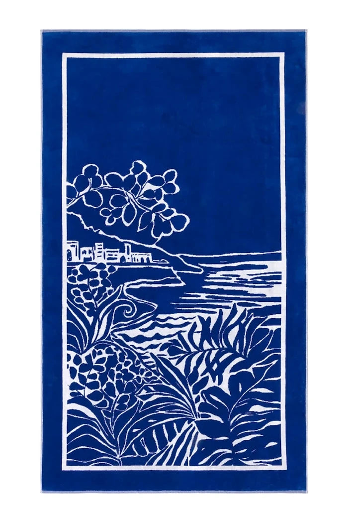 Olivier Desforges tekstil plaj havlusu RIVIERA Navire 90 x 160 cm