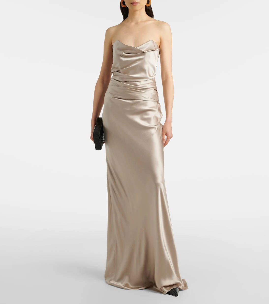 The Sei - Silk satin bustier gown