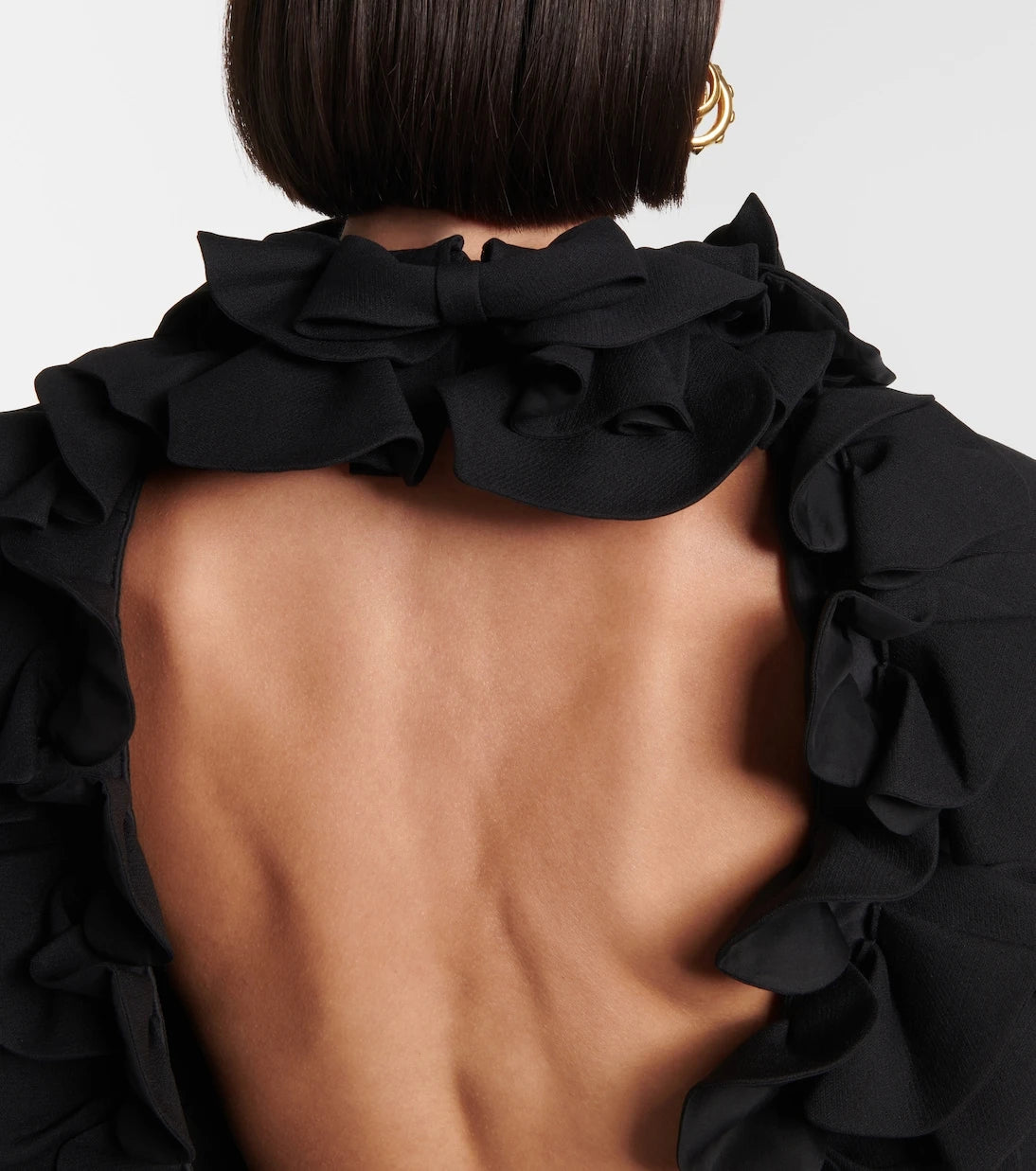 Valentino - Crepe Couture ruffled minidress